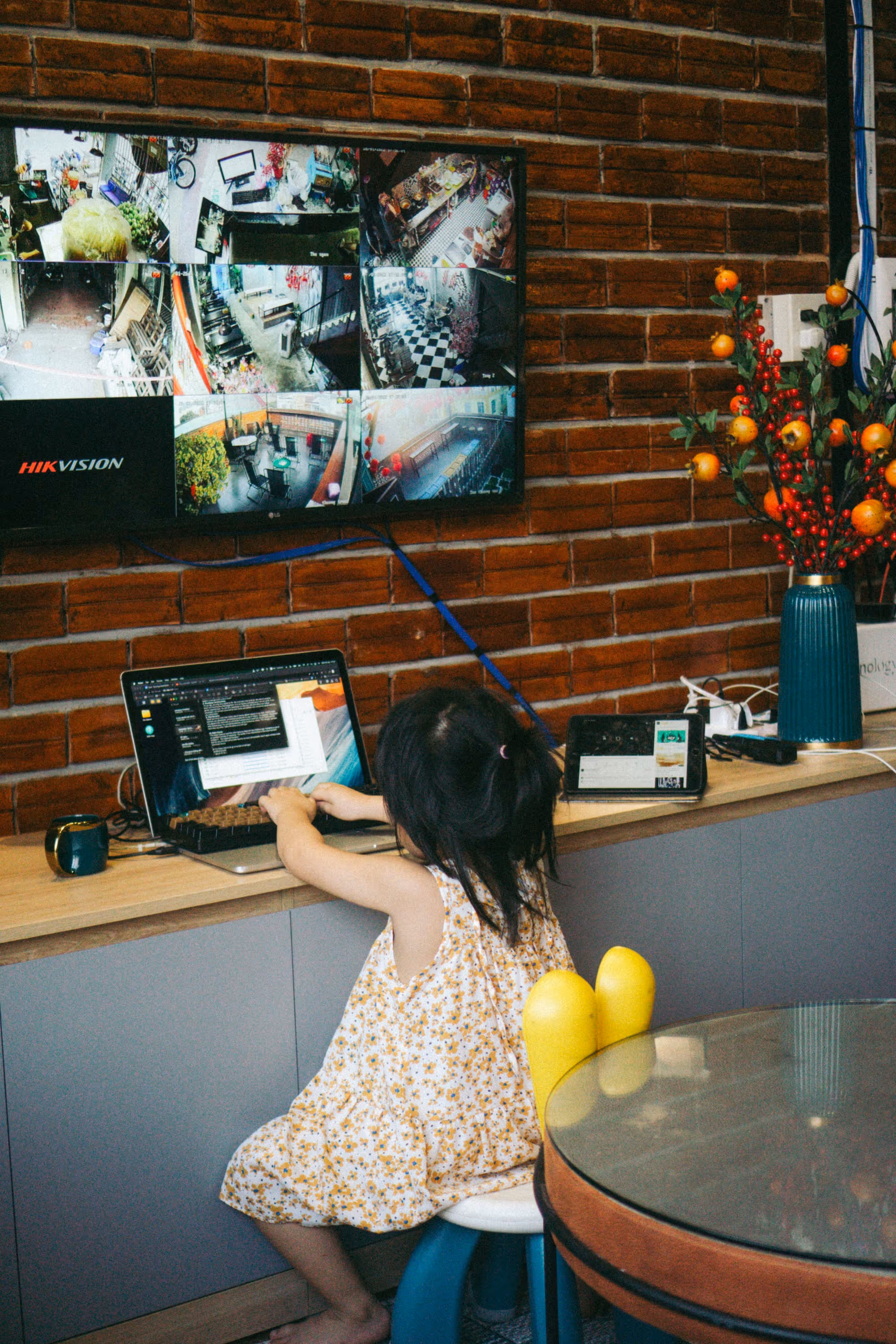 Little Girl with laptop