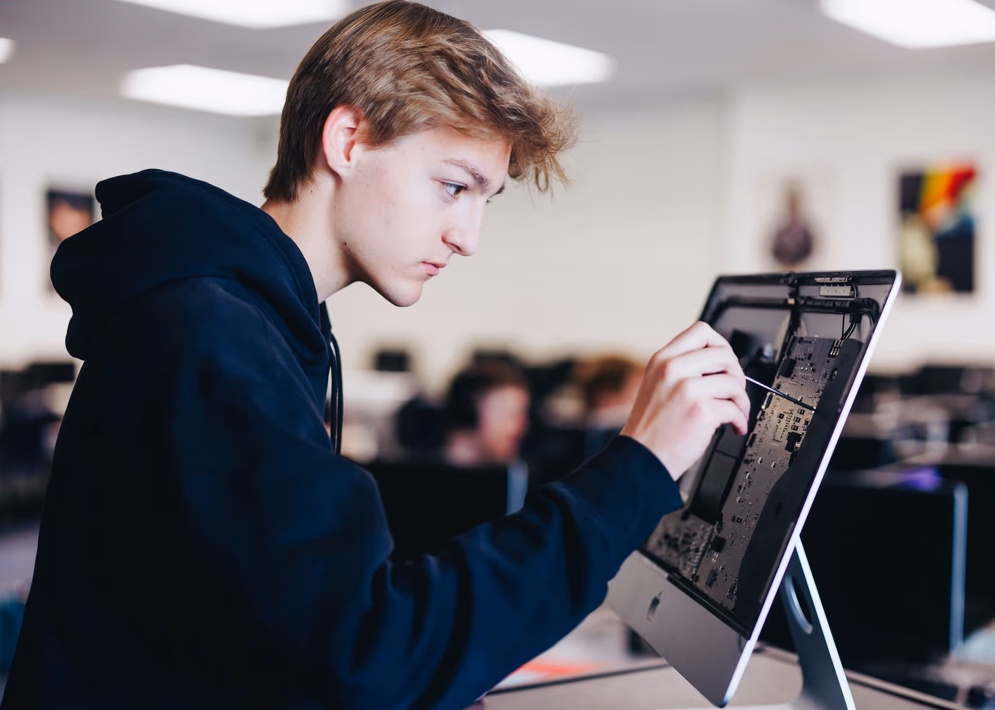 Student with Technology