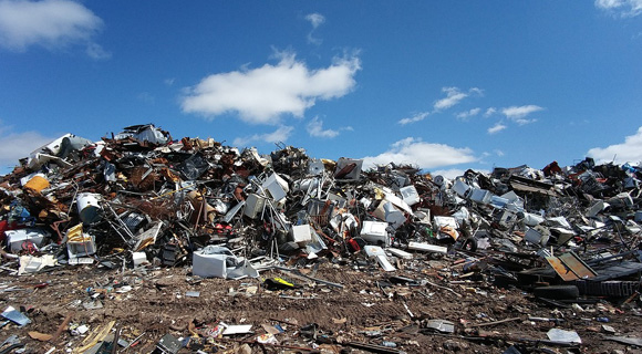 Computer components or ewaste in landfills can result in soil and water contamination