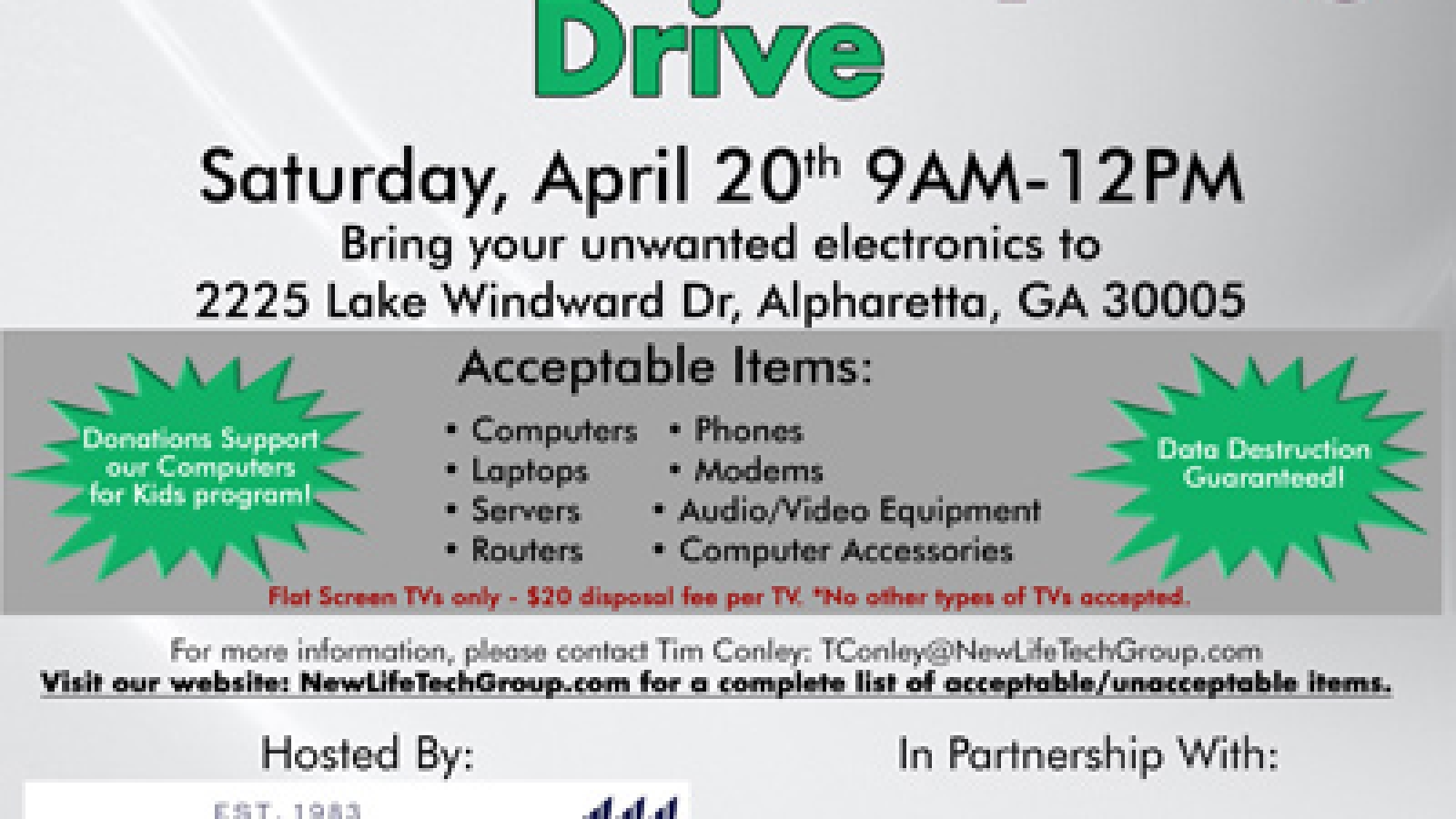 Electronics recycling and donation event at Windward