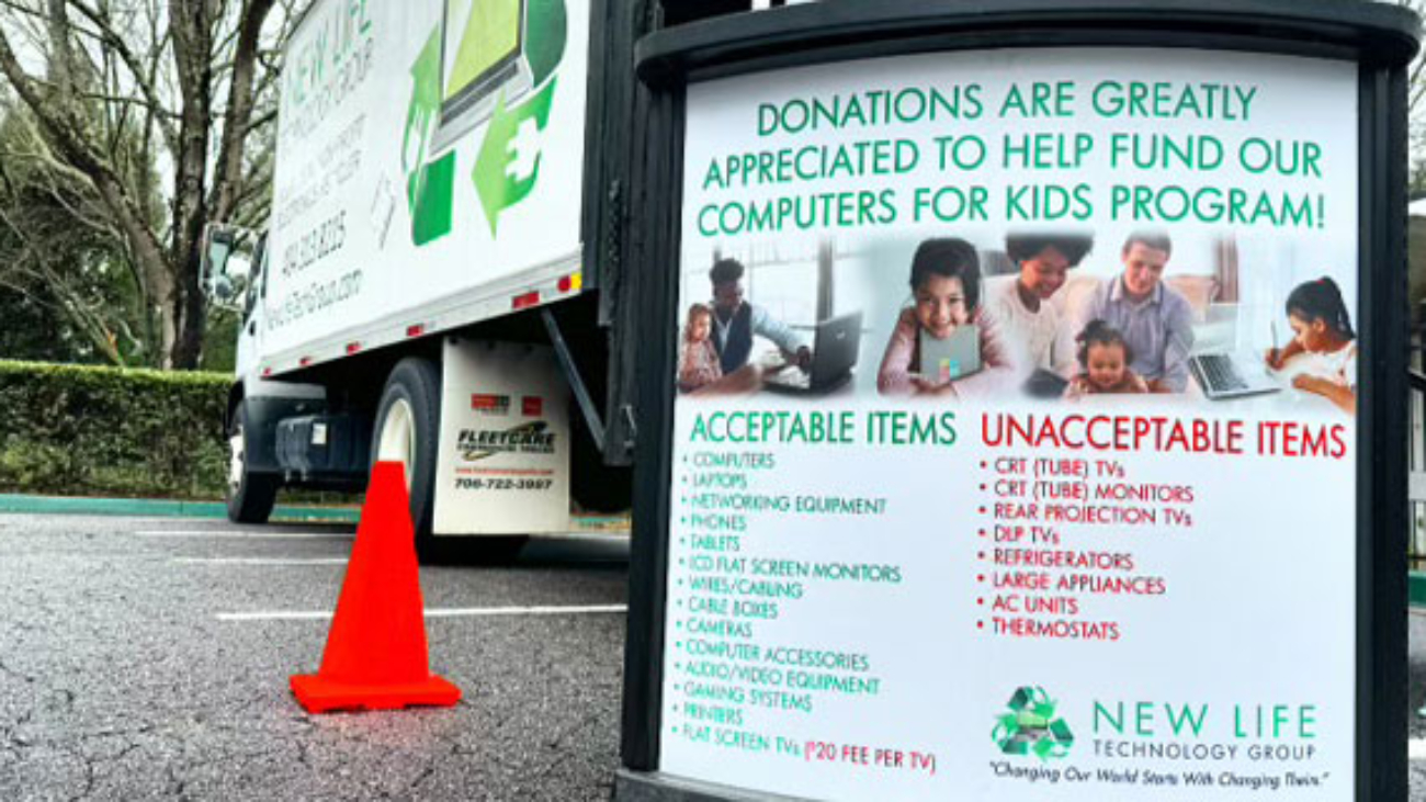 New Life Technology Group recycling and donation event