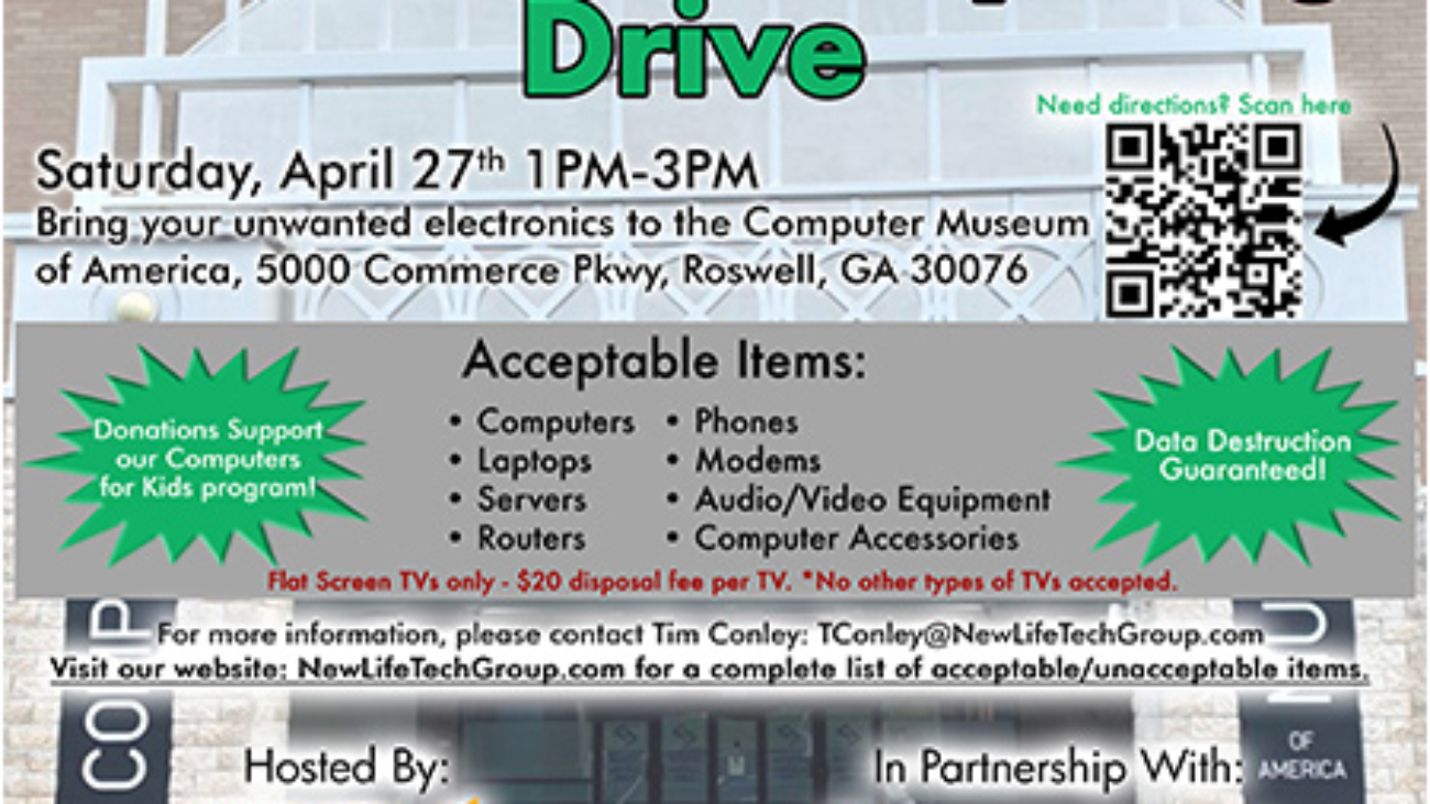 Computer Museum of America electronics donation drive