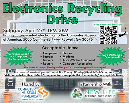 Computer Museum of America electronics donation drive