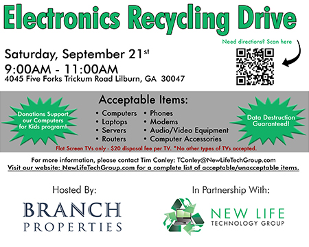 Five Forks computer and electronics donation drive