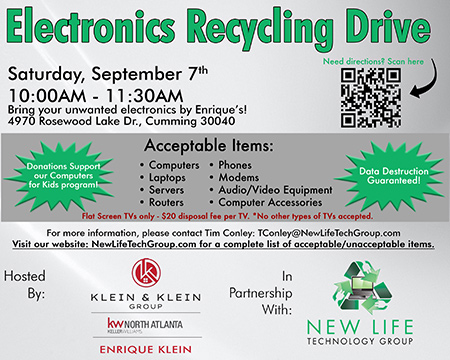 Enriques computer and electronics donation drive