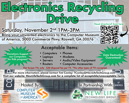 Electronics recycling drive Computer museum of Atlanta