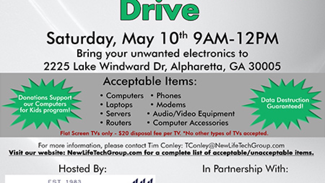 Computer and electronics donation drive Windward May 2025