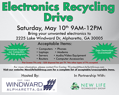 Computer and electronics donation drive Windward May 2025