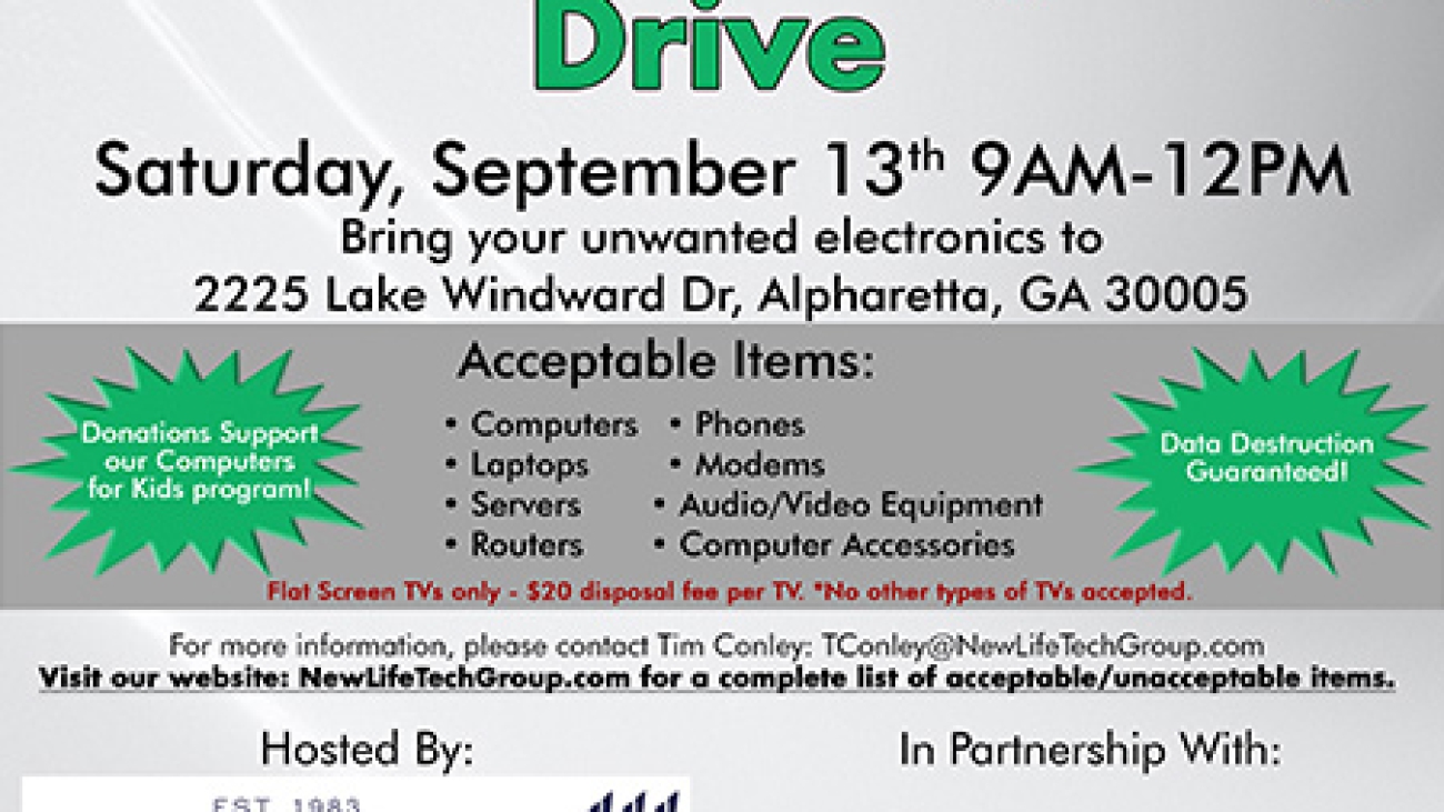 Computer and electronics donation drive Windward September 2025