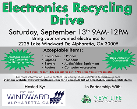 Computer and electronics donation drive Windward September 2025