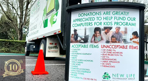 how to contribute to a nonprofit electronics recycler events